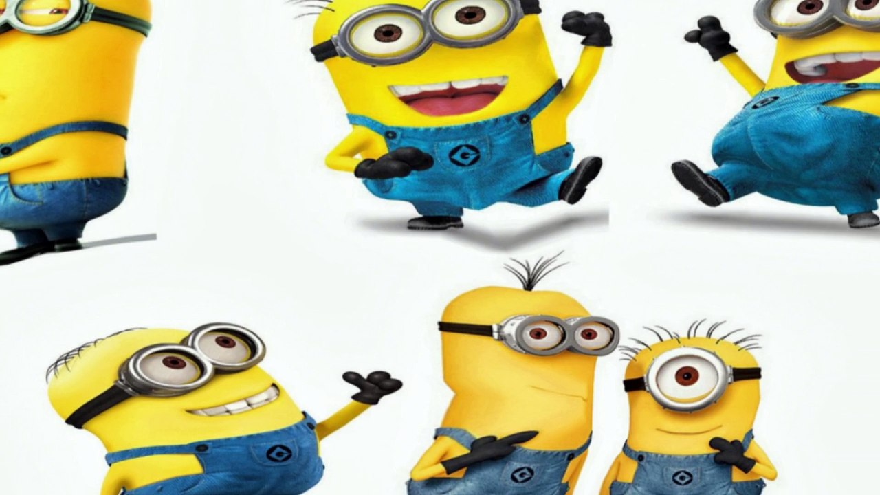 Sevimli minionlar çizgi film-Komik minyonlar adamlar şarkı söylüyor