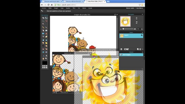 Tutorial Como fusionar dos imagenes con un editor online y gratis.