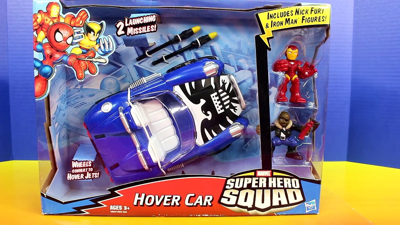 Marvel Superhero Squad Hover Car With Iron Man Nick Fury Save G.I.Joe Snake Eyes Storm Sha