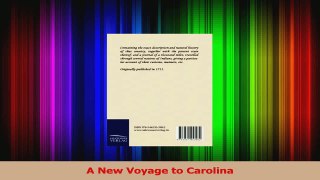 PDF Download  A New Voyage to Carolina PDF Online