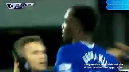 Romelu Lukaku 2 nd Goal Everton 2 - 2 Stoke City Premier League