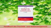 Lesen  Handbuch des Touristik und Hotelmanagement Ebook Frei