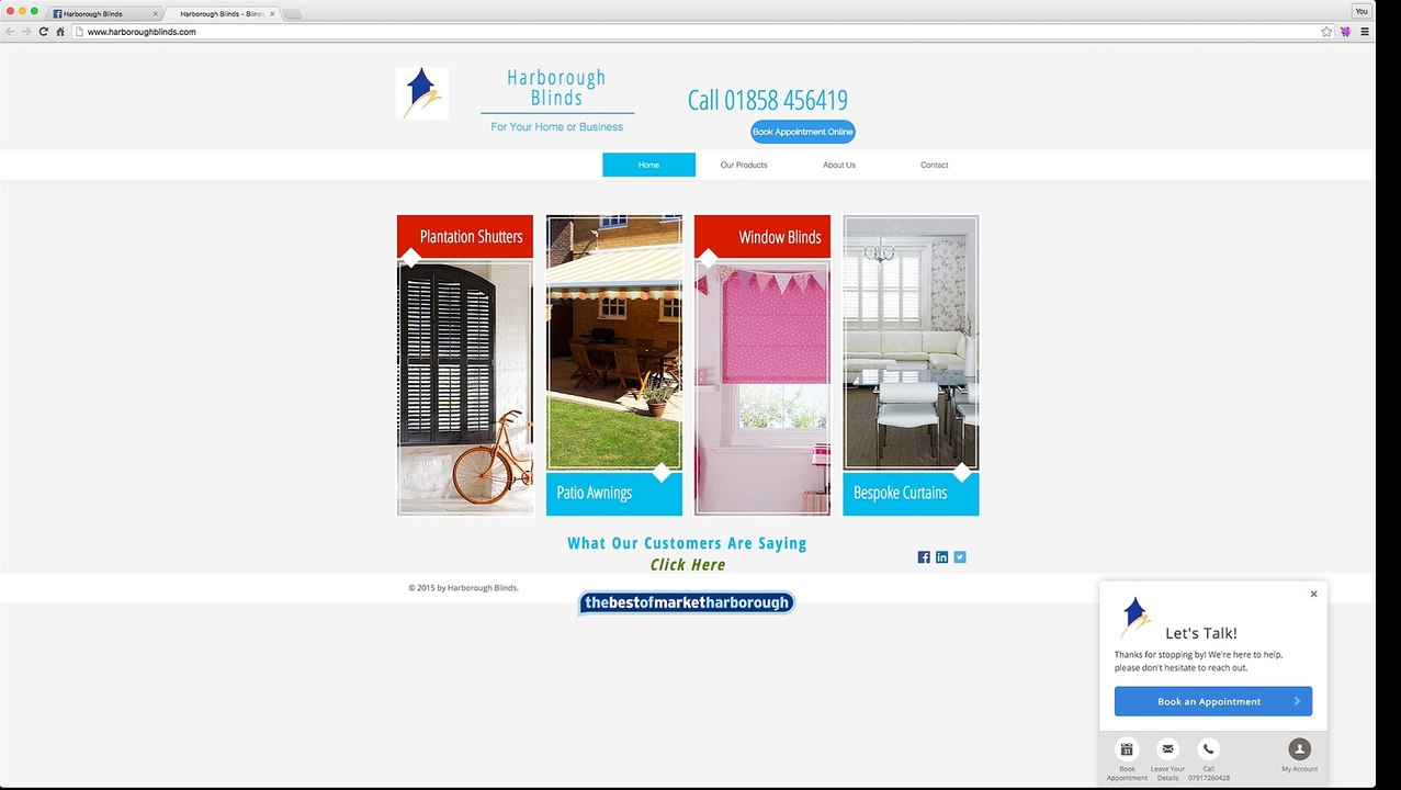 Blinds Market Harborough Online booking Tutorial