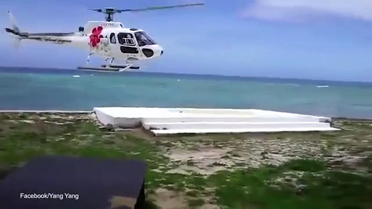 Horrifying moment helicopter crashed metres from Aussie tourist