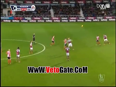 ساوثهامتون يتقدم بهدف امام وست هام بالشوط الاول