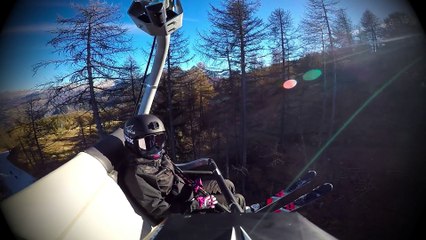 praloup snowscoot vs ski