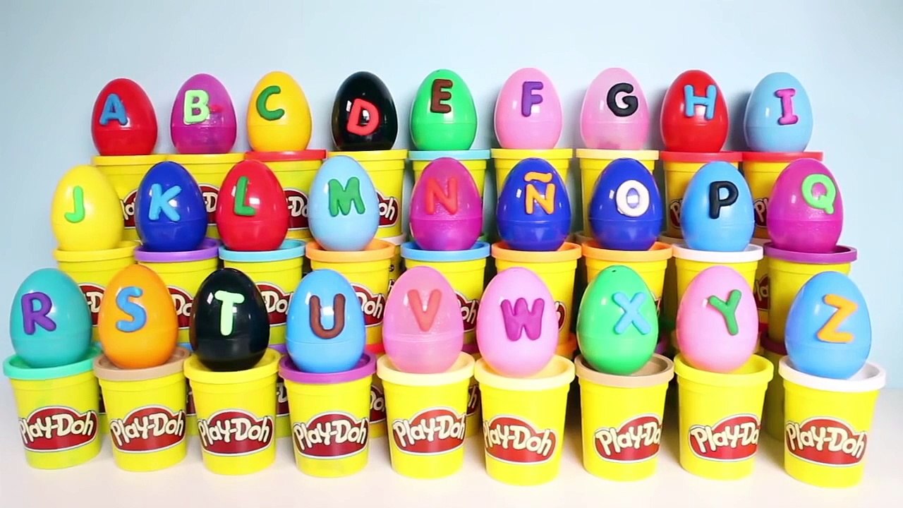 Surprise Eggs ABC Learn the Alphabet Eggs Huevos Sorpresa Aprende el Abecedario Toy Videos