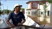 Floods force thousands into shelters in South America