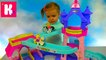 Принцессы Диснея на пони скачут по горкам в замке Set Princess Stable Klip - Klop unpacking toys