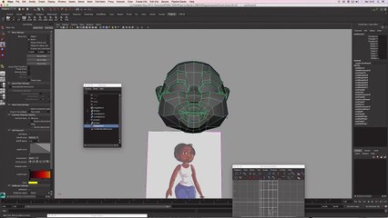 Tutoriel  Modélisation et Animation d'un Personnage Féminin sous Maya - Partie 04 - Modélisation de la  tête - suite