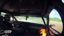 Car Catches Fire During Race