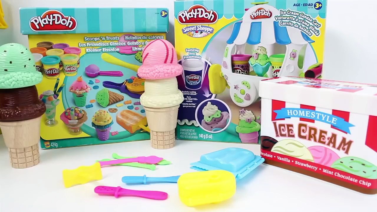 Play Doh Ice Creams Playdough Popsicles Rainbow Play Doh Scoops n Treats Play Food Videos