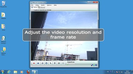Webcam Surveyor - How to adjust video recording