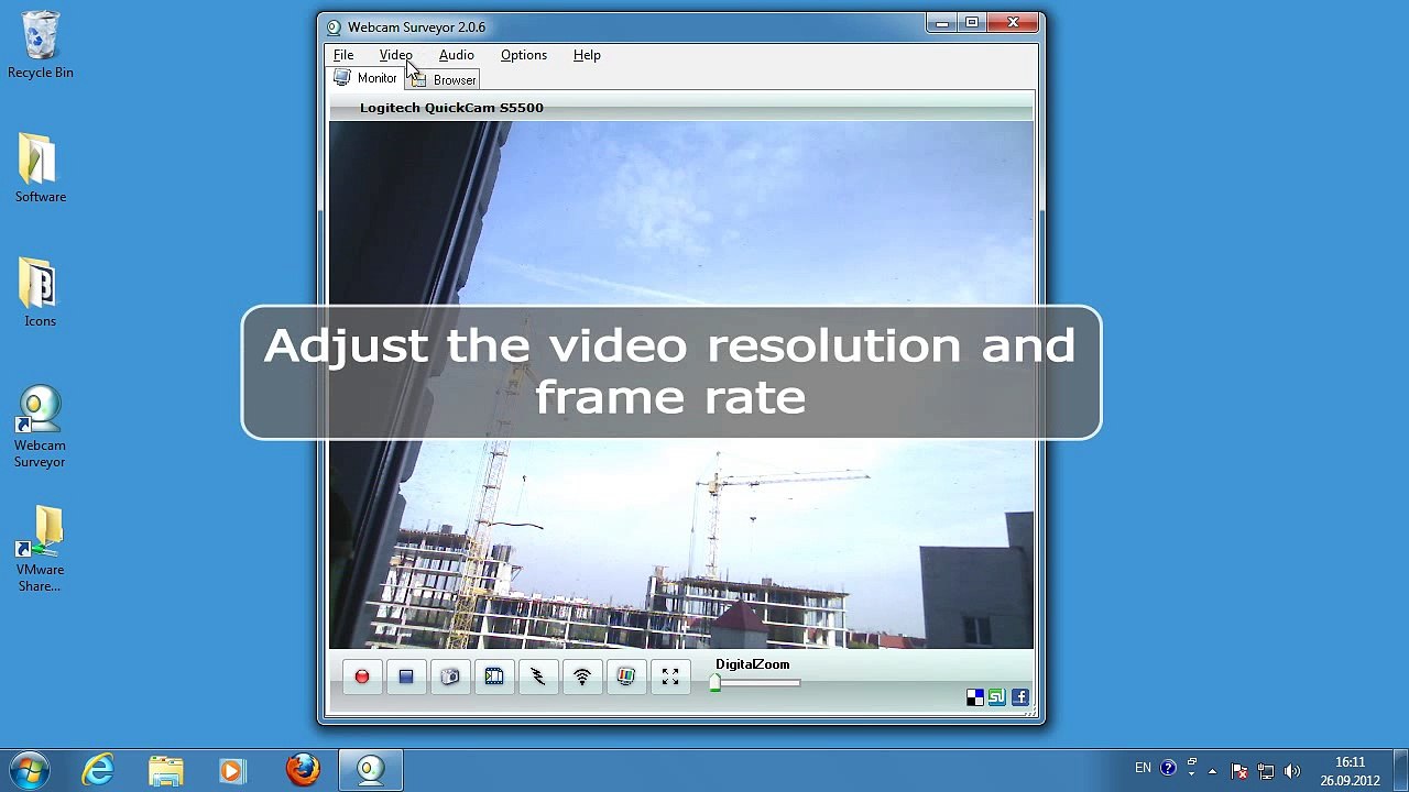 Webcam Surveyor - How to adjust video recording