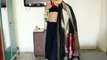 How To Wear Banarsi Saree Hot Black Sari Wearing