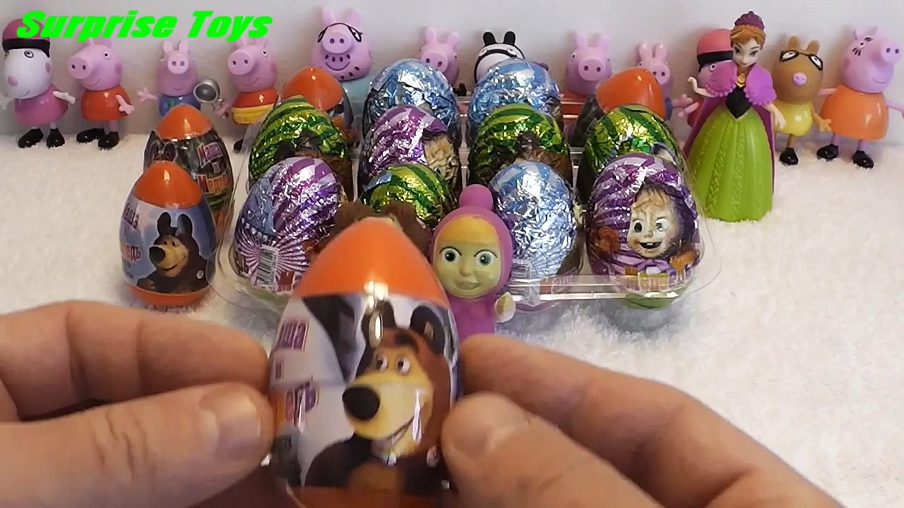 Маша и Медведь, Masha i Medved, Frozen, Disney, Peppa Pig, Frozen Toys, Peppa Pig Toys, Eggs,