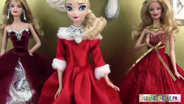 Poupée Barbie Joyeux Noël 2014 Robe de Noël Reine des Neiges Frozen Christmas Dress
