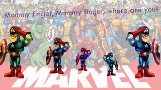 Marvel Super Heroes Finger Family Song Daddy Finger Nursery Rhymes Thor Superman Captain A