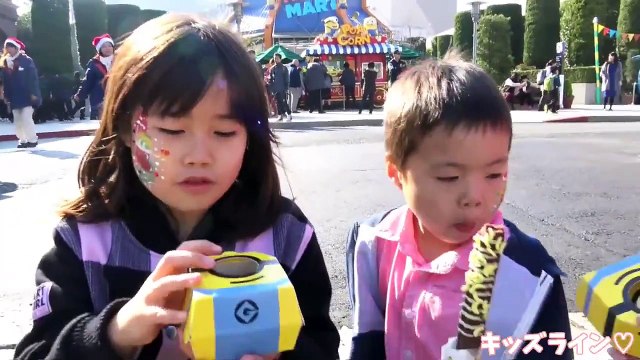 USJ ミニオン クリスマス フェイスペイント おでかけ Face paint minion family fun Theme Park Universal Studios Jap