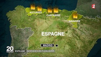 Espagne : les pompiers combattent une centaine d'incendies dans le nord du pays
