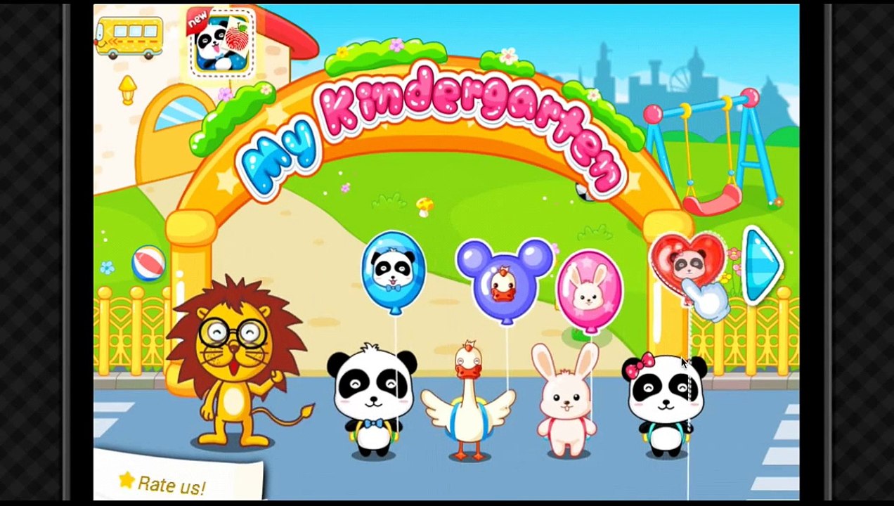 BABY PANDA GAME CUTE BABY BUNNY SWIM POOL BALLS WATER BALLS FEED SLEEP PLAY SLIDES KINDER SCHOOL