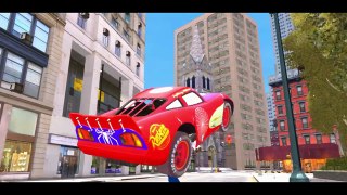 Spiderman with a lot of Custom Spider man Lightning McQueen Cars !!!