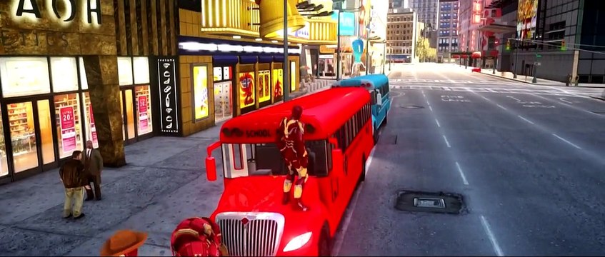 Wheels On The Bus Nursery Rhymes & Colors Bus with Toys Story Iron Man Elsa Frozen HULK Spiderman , HD online free 2016