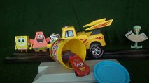 Spongebob CARS 2 Toys Play Doh Surprise Eggs Spongebob Tow Mater Hot Rod Mcqueen Deutsch