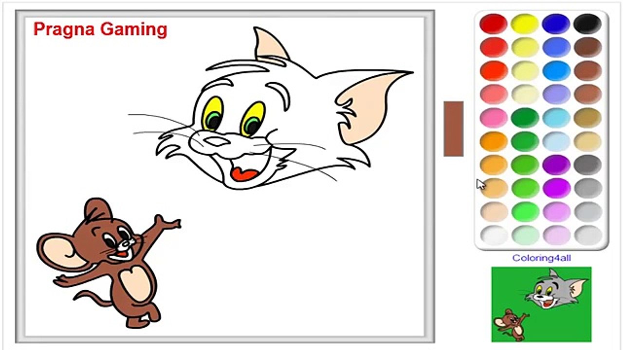 Tom and Jerry Online Coloring Page For Kids - Tom and Jerry Coloring Game - YouTube