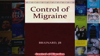 Control of Migraine