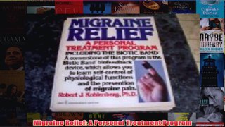 Migraine Relief A Personal Treatment Program