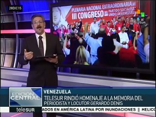 Familia teleSUR rinde homenaje a su compañero Gerardo Denis