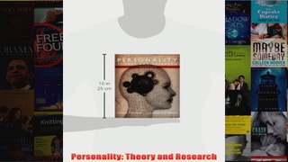 Personality Theory and Research