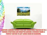 CANVAS WALL ART PRINTS FLOWER FIELD AND MOUNTAINS ROMANTIC HOME DECORATION FLORAL PICTURES