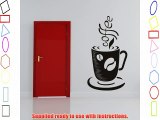Coffee Bean And Cup Wall Sticker Coffee Wall Decal Art available in 5 Sizes and 25 Colours