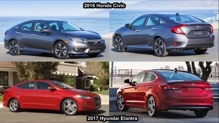 2017 Hyundai Elantra Vs 2016 Honda Civic Sedan DESIGN!