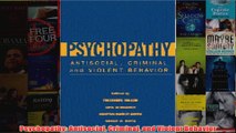 Psychopathy Antisocial Criminal and Violent Behavior