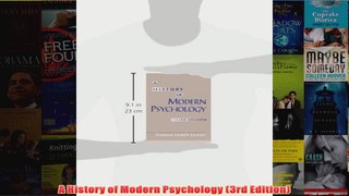 A History of Modern Psychology 3rd Edition