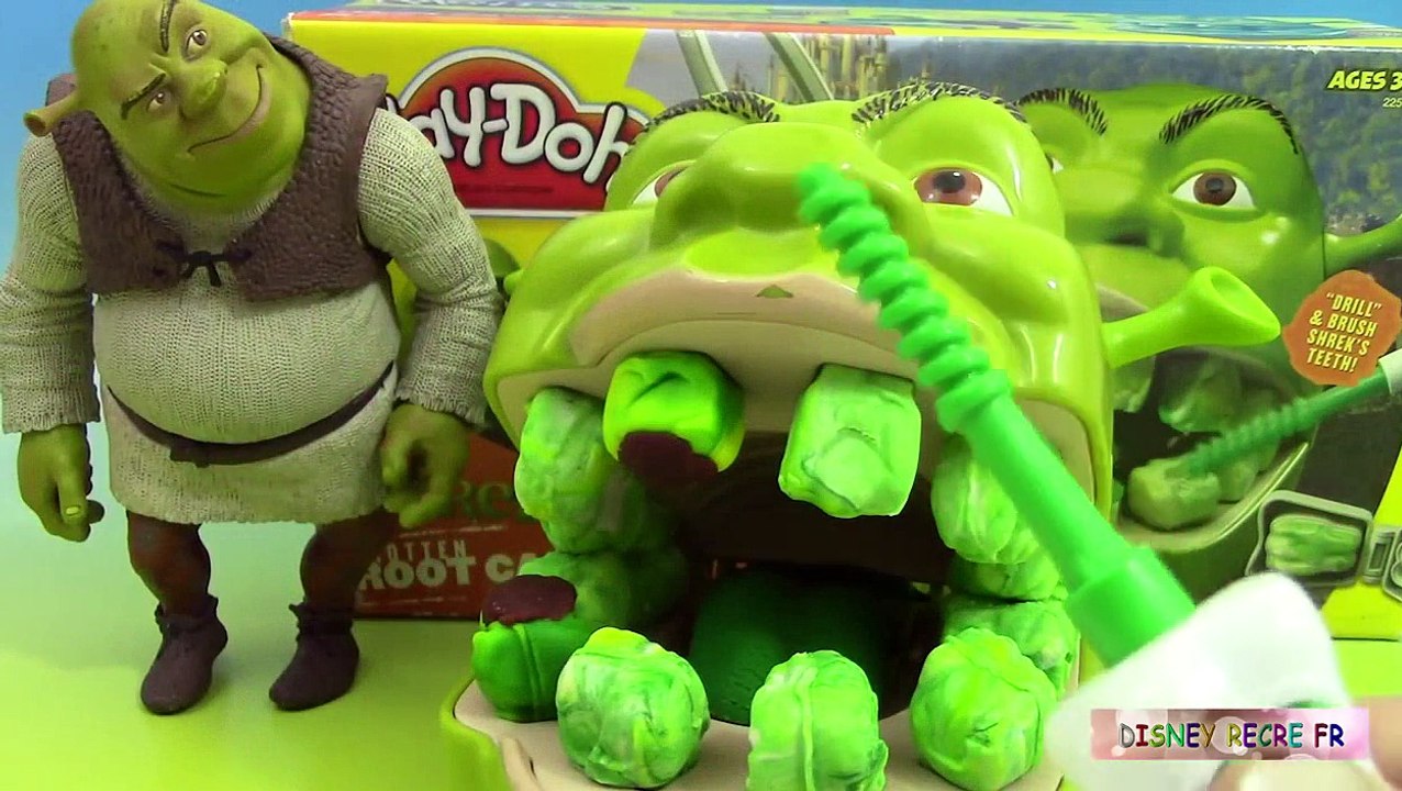 Play Doh Shrek Pâte à modeler Le dentiste ♥ Play doh Shrek 2 Rotten Root Canal Playset