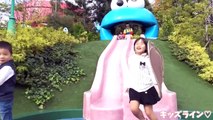 USJ ワンダーランドの 公園 で 滑り台 水遊び して遊んだよ♫ こどもとお出かけ family fun Theme Park Universal Studios Japan v