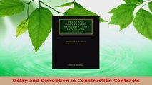 Download  Delay and Disruption in Construction Contracts EBooks Online