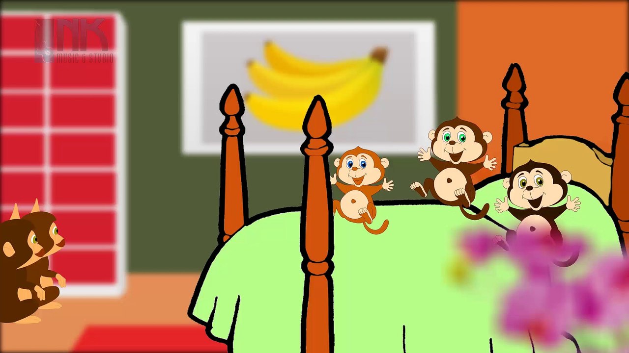 Animated Kids Rhymes  |5 Little Monkeys | Preschool Songs For Children