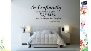 Go Confidently In The Direction Of Your Dreams Wall Sticker Life Quote Wall Decal Art available