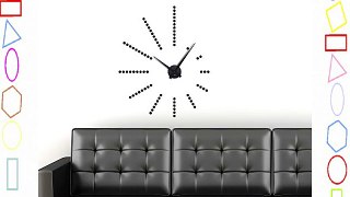 Graz Design Decorative Wall Sticker with Clock for Living Room Elegant Pattern 010 Weiss Uhr