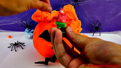 Shopkins Play Doh Frozen Halloween Spongebob Peppa Pig Elsa Zombies Surprise Eggs StrawberryJamToys