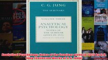 Analytical Psychology Notes of the Seminar given in 1925 by CG Jung Collected Works of