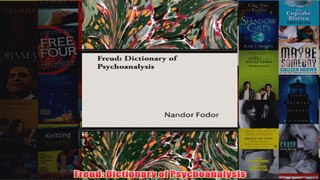Freud Dictionary of Psychoanalysis