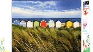 Margaret Heath 60 x 80 cm Beach Huts Southwold Canvas