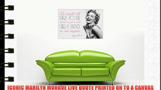 MARILYN MONROE LIVE QUOTE CANVAS PRINTS WALL ART PICTURES ROOM D?COR HOLLYWOOD PHOTOS
