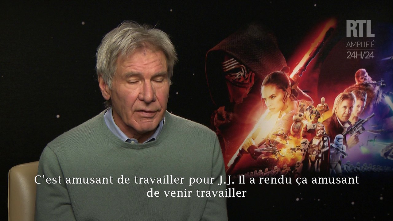Star Wars 7 : "C'est très amusant de travailler avec J.J Abrams", confie Harrison Ford